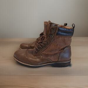 J75 by Jump Garrison Leather Boots Brown Men's Size 8 Lace Up Combat Workwear